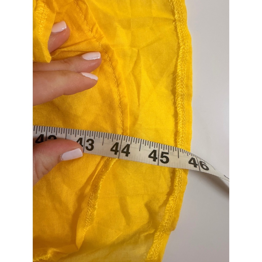 Unbranded Shirt Dress Women L Yellow Excellent Oversized Maxi Long Sleeve Boho - Picture 9 of 11